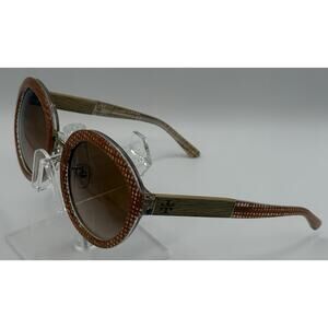 Tory Burch TY7133 514/24 Round Brown Textured Sunglasses 54mm
